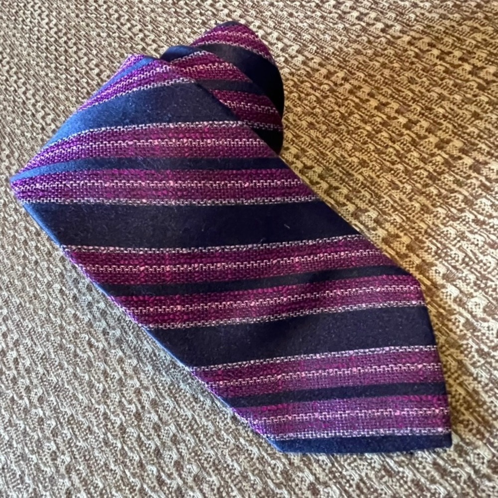 Robert Graham Men's‎ Luxury Striped Wedding Tie Purple Pink Repp Formal Business